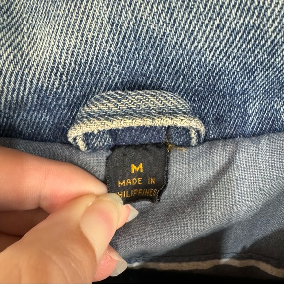 Vintage Hunt Club Oversized Denim Bomber Jean Jacket Y2K Retro Grunge 90s - Picture 9 of 9